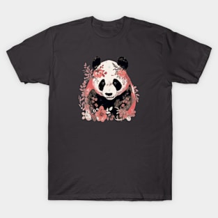 Panda Flowers T-Shirt